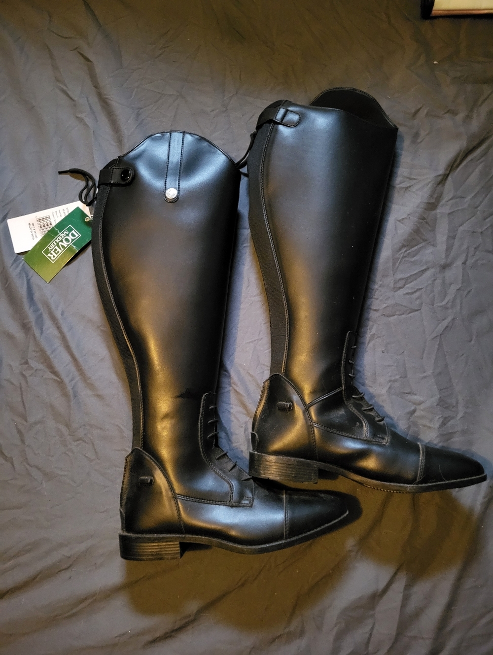 Dover Saddlery Womens Black Riding Tall Boots Equestrian Size 9 Nwt
